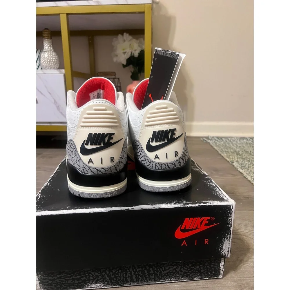 Air Jordan 3 Retro Men's White Cement Reimagined DN3707-100 Size 16